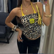 Leopard Print Top Leopard Print Vest Leopard Print Sling Polka Dot Top Design Top Leopard Print Wome