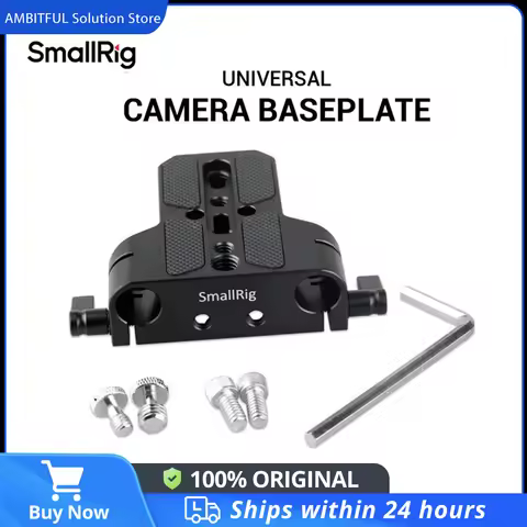 SmallRig Universal Dslr Camera Base Plate with 15mm Rod Rail Clamp for Sony A6500/A6600 for Panasoni