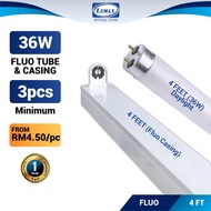 LEMAX [WHOLESALE] T8 36W Fluorescent Light (4FT/4 Kaki) Tube Casing 6500K Complete Set Ceiling Light
