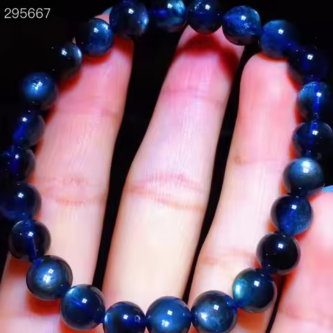 Natural Blue Aquamarine Quartz Bracelet 8mm Star Light Clear Round Beads Gemstone Devil Blue Aquamar