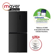 [Climate Voucher $400] Mayer 466L Multi-Door Frost Bottom Freezer Fridge MMFF480BI FREE RF Vacuum Co