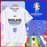 BS1 UEFA Euro 2024 France Italy Germany England Spain flag emblem 3D summer T-shirt Short Sleeve Top