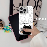 Realme C100 4G Realme C100I Realme C100X Realme P4X 4G Case Hologram Imd Cat Image Cheers Cute SCP-1