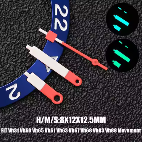 VH31 HANDS Watch Hands for Vh31 Movement Red Finish High Quality BGW9 Luminous Vh31 Movement Watch P