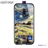 เคส Hontinga สำหรับ Realme GT 2 Pro Master Neo 2 3T 5G Narzo 20 Pro 30A 50 Pro 50A นายก50i 60 Q5 5G U1 X X2 Pro X50 Pro X7 Pro XT ภาพวาดน้ำมันเคสเคสแข็งกรอบหลังกระจกนิรภัยลายเคสโทรศัพท์จาก Starrys