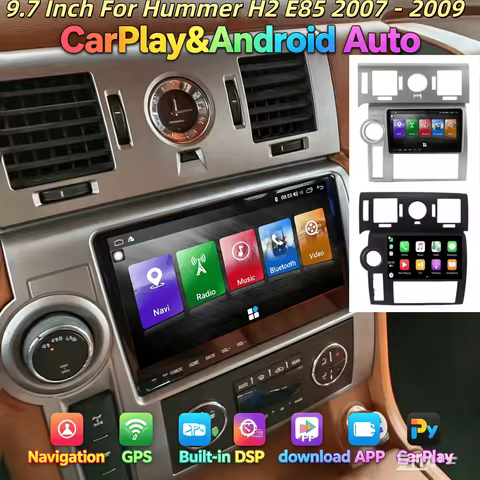 Carplay Auto 2K QLED Screen For Hummer H2 E85 2007 - 2009 Android Car Radio Player Multimedia 4G DSP