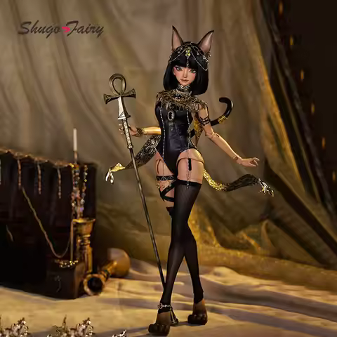 ShugaFairy Bast 1/4 Bjd Dolls Fantasy Ancient Egypt Mysterious Fighting Style Cat Guard High Quality