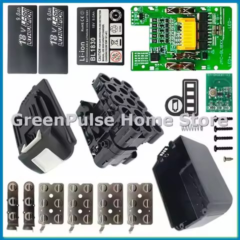 BL1890B Lithium Battery Case PCB Balance Charging Protection Board Shell for 18V BL1860 9.0Ah LED In