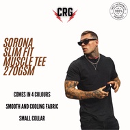 Sorona Slim Fit 270 GSM Muscle Tee Performance Tee Gym T Shirt