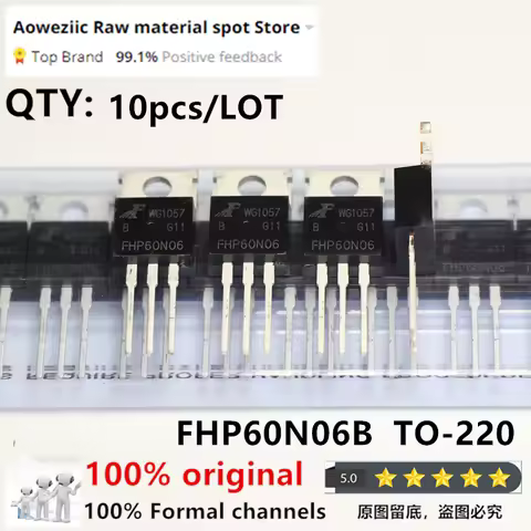 Aoweziic 100% New Original FHP60N06B FHP60N06 60N06 TO-220 MOS FET 60A 60V