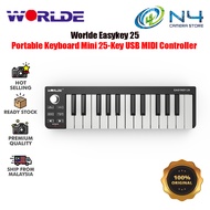 Worlde Easykey 25 Portable Keyboard Mini 25-Key USB MIDI Controller MIDI Keyboard Musical Instrument
