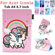 For ACER ICONIA TAB A8 8.7 Inch 2024 Tablet Shockproof Cartoon unicorn Cover