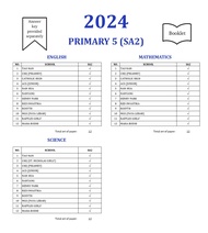 2024 Primary 5 SA2 Top Schools Exam Paper English/Math/Science/Chinese/Higher Chinese P5