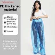 (Takashitree) Disposable Rain Pants Thickened Pack Foot Drift Waterproof Split Set Tourism Clear Rai