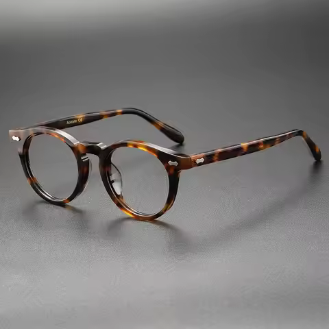 Japanese Handmade Reading Eyewear Prescription Round Eyeglasses Titanium Frames TVR505 Vintage Myopi