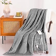 Heated Blanket Electric Throw 50" x 60" -Heated Throw Blanket with 4 Heating Levels & 3 Hours Auto O