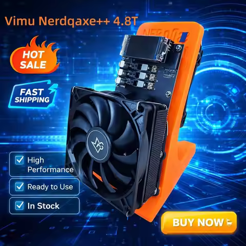 Bitaxe Nerdqaxe++ 4.8T Bitcoin Miner 4.8TH/s 80W ASIC BTC Solo Mining Machine 4×BM1370 Chip Open Sou