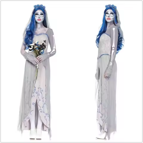 Female Horror Vampire Dresses Carnival Dress Up Party Halloween New Ghost Bride Role Playing Party C