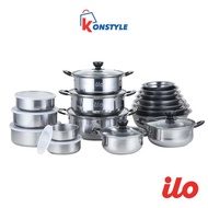 ☌✖◄ilo 27-Piece Stainless Cookware Set