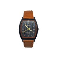 Seiko Presage Automatic Black Dial Brown Leather Strap Fashion Watch for Men