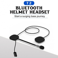 T2 Wireless Bluetooth 5.0 Motorcycle Helmet Headset Stereo Speaker Headphone Motorcycle Helmet Headphones MP3 Speaker