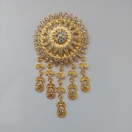 bros kebaya jurai matahari warna silver dan gold / bros kebaya dada terbaru