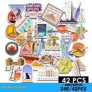 Travel Country STICKER 42pcs TUMBLR STICKER LAPTOP Helmet Suitcase STICKER |Sticker pack