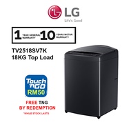LG 18kg Top Load Washing Machine with Intelligent Fabric Care TV2518SV7K Washer Mesin Basuh (FREE TN