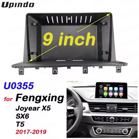 2 Din 9 Inch Car Radio Installation Plastic Fascia Panel Frame Cable CAN-Bus for Dongfeng Fengxing J