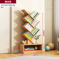 ตู้หนังสือไม้หลายชั้นสำหรับนักเรียน ตู้หนังสือสำหรับห้องนั่งเล่น ตู้หนังสือแบบประหยัด แหล่งกำเนิด Ji
