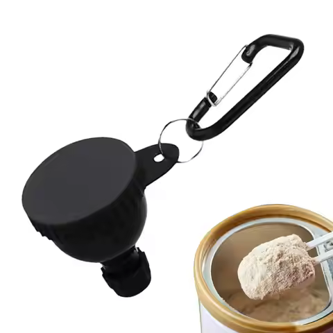 50ml Protein Funnel Travel Supplement Container Carabiner Protein Powder Case for Adults Seniors Air