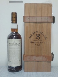 舊酒回收 麥卡倫 Macallan 25 years old Anniversary Malt 麥卡倫25年圓瓶