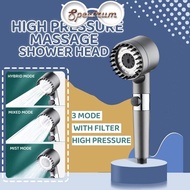 3 Mode Massagable 4 IN 1 High Pressure Shower Head With Filter Adjustable Removable Handheld Water Saving Shower Head