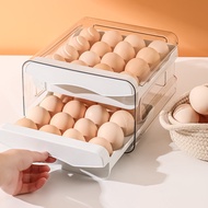 Eggs Storage Box 2 Layers Egg Storage Drawer 32 Eggs, White