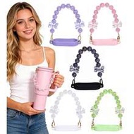 1pc Multicolor Water Bottle Decoration, Water Bottle Lanyard, Water Bottle Ornament, Vibrant Pink Pu