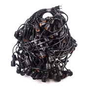 สายแพระย้า E27 100 เมตร ขั้วยางกันน้ำ ขั้วไฟ ขั้วกันน้ำ ขั้วหลอดไฟ ไม่รวมหลอด และรวมหลอด