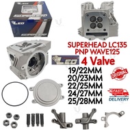 Leo Thailand Racing Head LC135 Ubah Masuk Wave125 SuperHead Leo 19/22 20/23 22/25 25/28 w125 wave 125 super head 4 valve