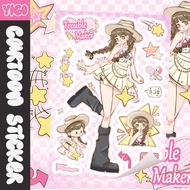 16 kpop Girl Group Collage Pictures Zhang Yuanying Song Yuqi Park Chaeying Zheng Yaxian Cartoon diy 