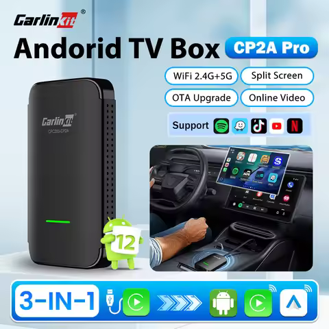 CarlinKit CP2A Pro Ai Box Wireless Adapter CarPlay Android Auto Wireless Smart CarPlay Box Support Y
