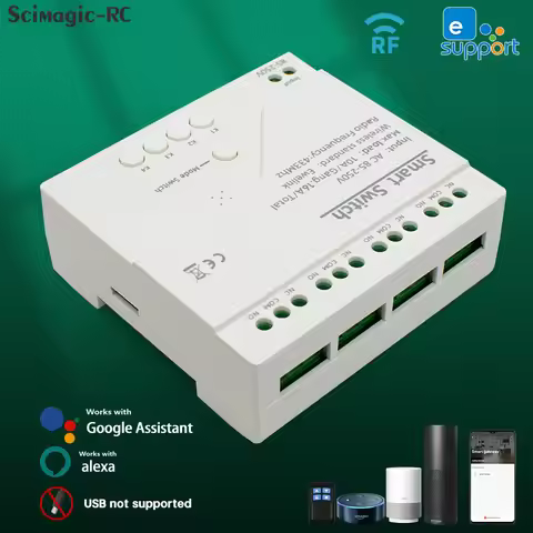 1/2/4CH eWelink Smart Switch Wifi Switch 12V 24V 85-250V 220V Motor Curtain Switch Inching with Ewel