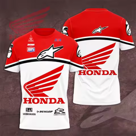 MotoGP Racing Team Honda HRC 3D Printed Men'S T-Shirt Summer Short Sleeved Casual Oversized Top