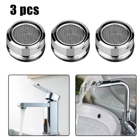 3PCS Brass Water Saving Faucet Tap Aerator M24 Thread Bathroom Faucet Bubbler Stainless Steel Replac