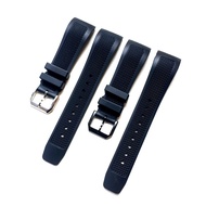 Soft Silicone Rubber Curved Watch Strap 22MM Suitable for IWC Portugal IW390211 Iw390209