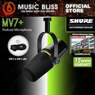 Shure MV7+ Hybrid Podcast Microphone - Black / White (MV7)