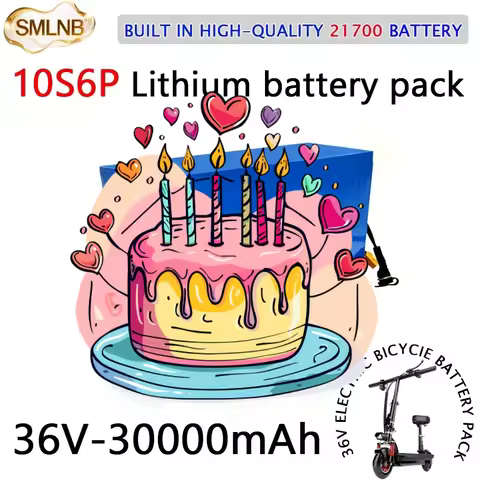 NEW 21700 Lithium battery pack 10S6P 36V 30ah buith in BMS Protection for 1000W High Power Tool spar