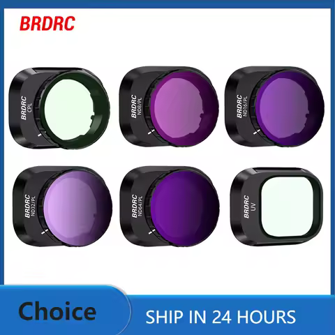 BRDRC Lens Filters for DJI Mini 4 Pro UV CPL ND8/ND16/ND32 ND64 Neutral Density/ND PL Filter Set Dro
