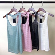 Women's Gym and Yoga Striped Tank Top Sport Wear Woman