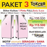 PACKAGE 3: 3-Sheet FULLbody 1-Door Refrigerator Stickers
