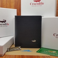 Imported Genuine Leather Men's Wallet Ed Crocodile C1201-05 Black Import