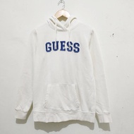 jaket hoodie GUESS white size fit M original second vintage thrift
